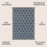 Matthews Moroccan Trellis Textured Weave Indoor/outdoor Area Rug