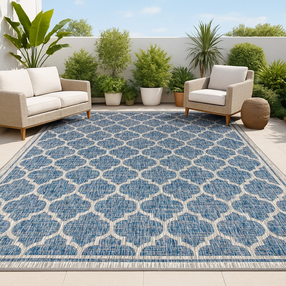 Matthews Moroccan Trellis Textured Weave Indoor/outdoor Area Rug
