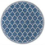 Matthews Moroccan Trellis Textured Weave Indoor/outdoor Round Rug
