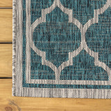 Matthews Moroccan Trellis Textured Weave Indoor/outdoor Square Rug