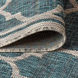 Matthews Moroccan Trellis Textured Weave Indoor/outdoor Square Rug