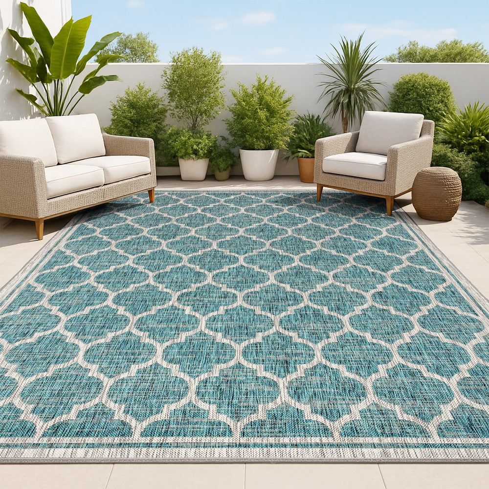 Matthews Moroccan Trellis Textured Weave Indoor/outdoor Area Rug