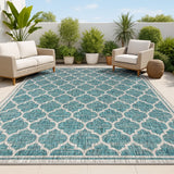 Matthews Moroccan Trellis Textured Weave Indoor/outdoor Area Rug