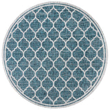 Matthews Moroccan Trellis Textured Weave Indoor/outdoor Round Rug
