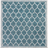 Matthews Moroccan Trellis Textured Weave Indoor/outdoor Square Rug