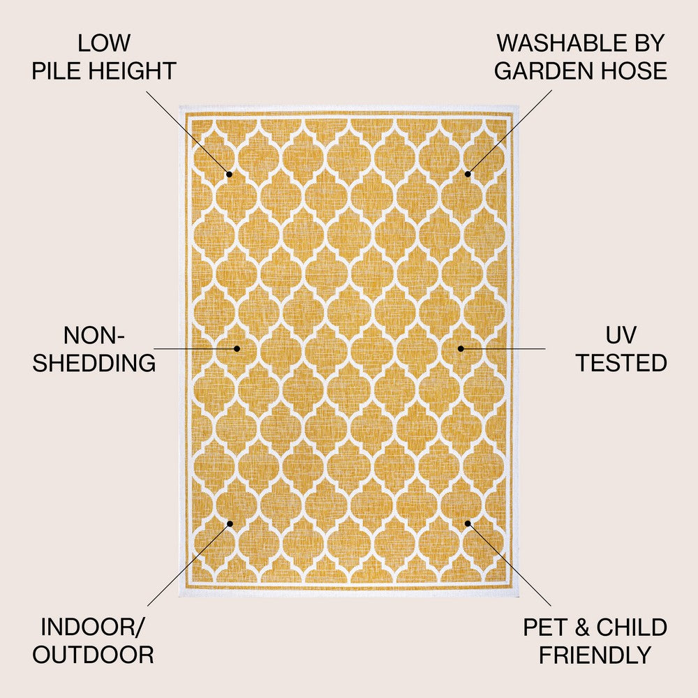 Matthews Moroccan Trellis Textured Weave Indoor/outdoor Area Rug