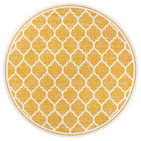 Matthews Moroccan Trellis Textured Weave Indoor/outdoor Round Rug