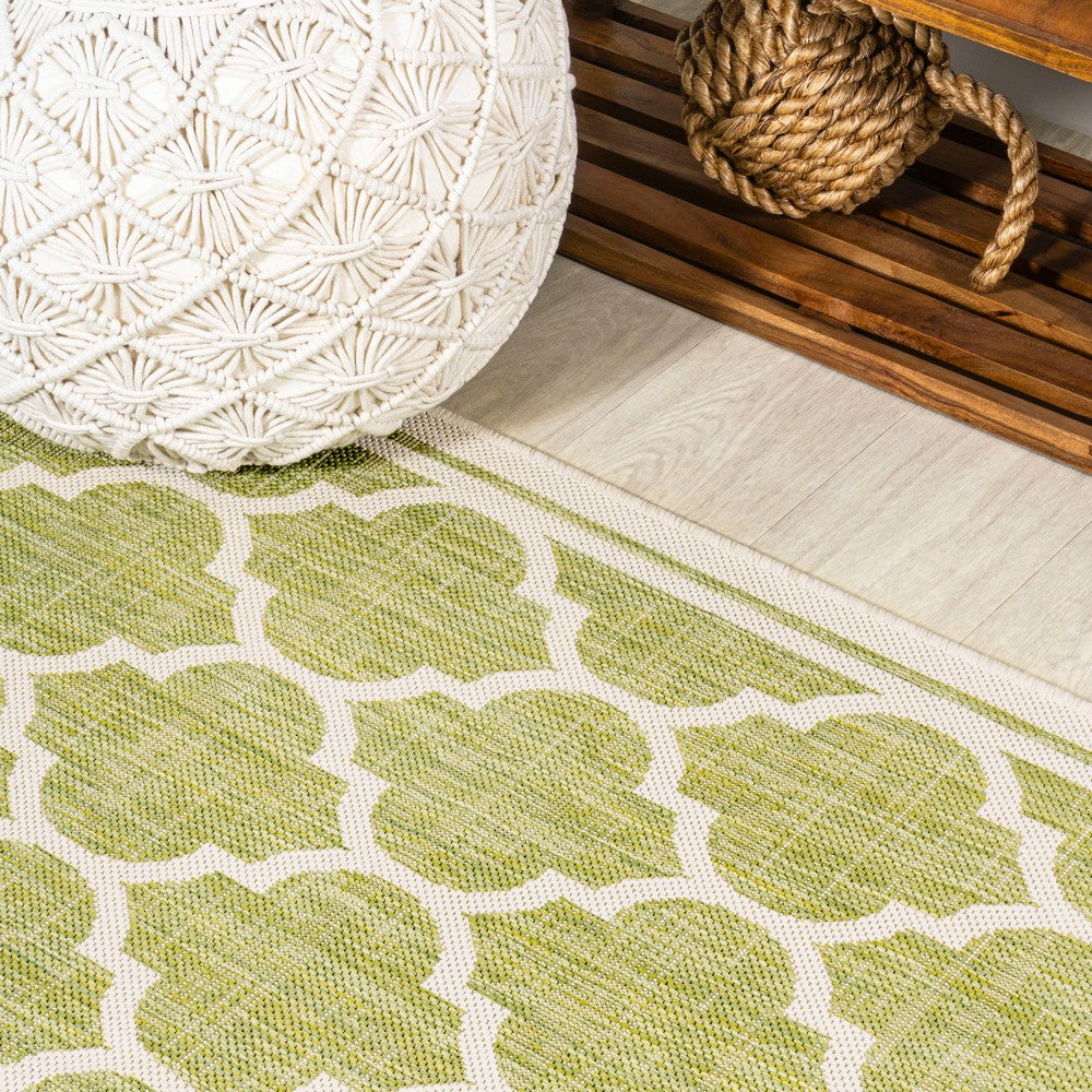 Matthews Moroccan Trellis Textured Weave Indoor/outdoor Square Rug