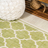 Matthews Moroccan Trellis Textured Weave Indoor/outdoor Square Rug