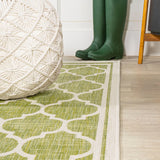 Matthews Moroccan Trellis Textured Weave Indoor/outdoor Square Rug