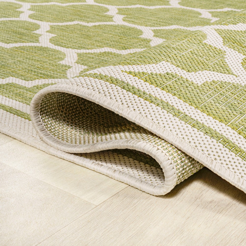 Matthews Moroccan Trellis Textured Weave Indoor/outdoor Square Rug