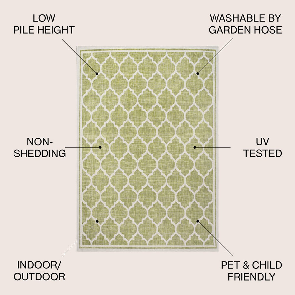 Matthews Moroccan Trellis Textured Weave Indoor/outdoor Area Rug