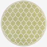 Matthews Moroccan Trellis Textured Weave Indoor/outdoor Round Rug