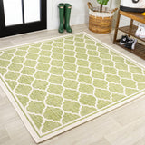 Matthews Moroccan Trellis Textured Weave Indoor/outdoor Square Rug