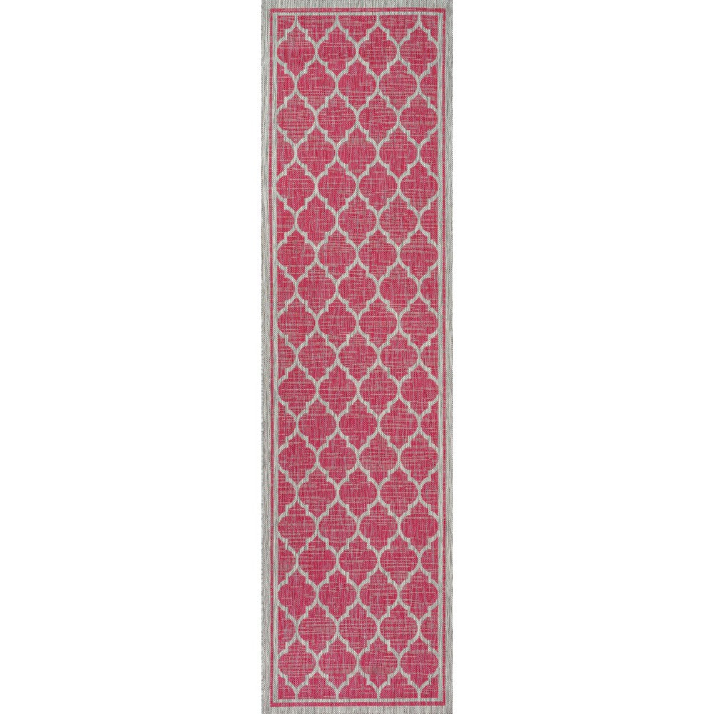 Matthews Moroccan Trellis Textured Weave Indoor/outdoor Runner Rug