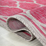Matthews Moroccan Trellis Textured Weave Indoor/outdoor Square Rug
