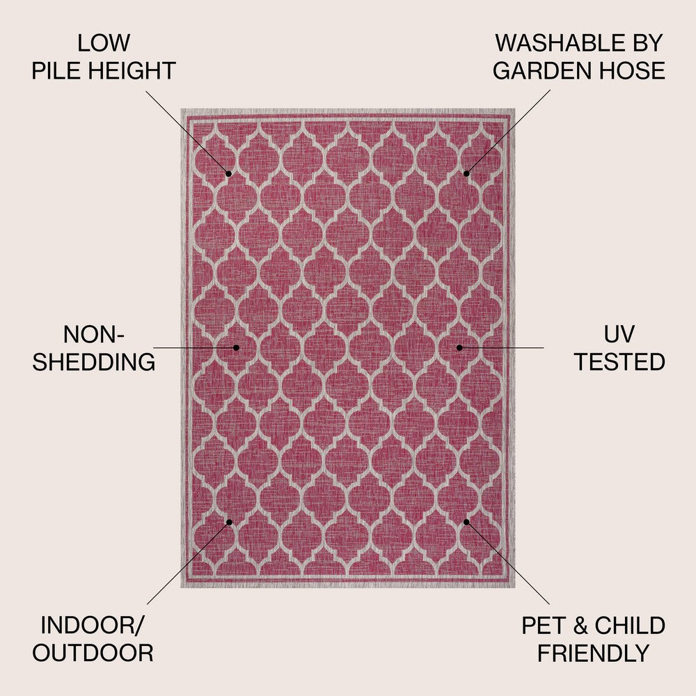 Matthews Moroccan Trellis Textured Weave Indoor/outdoor Area Rug