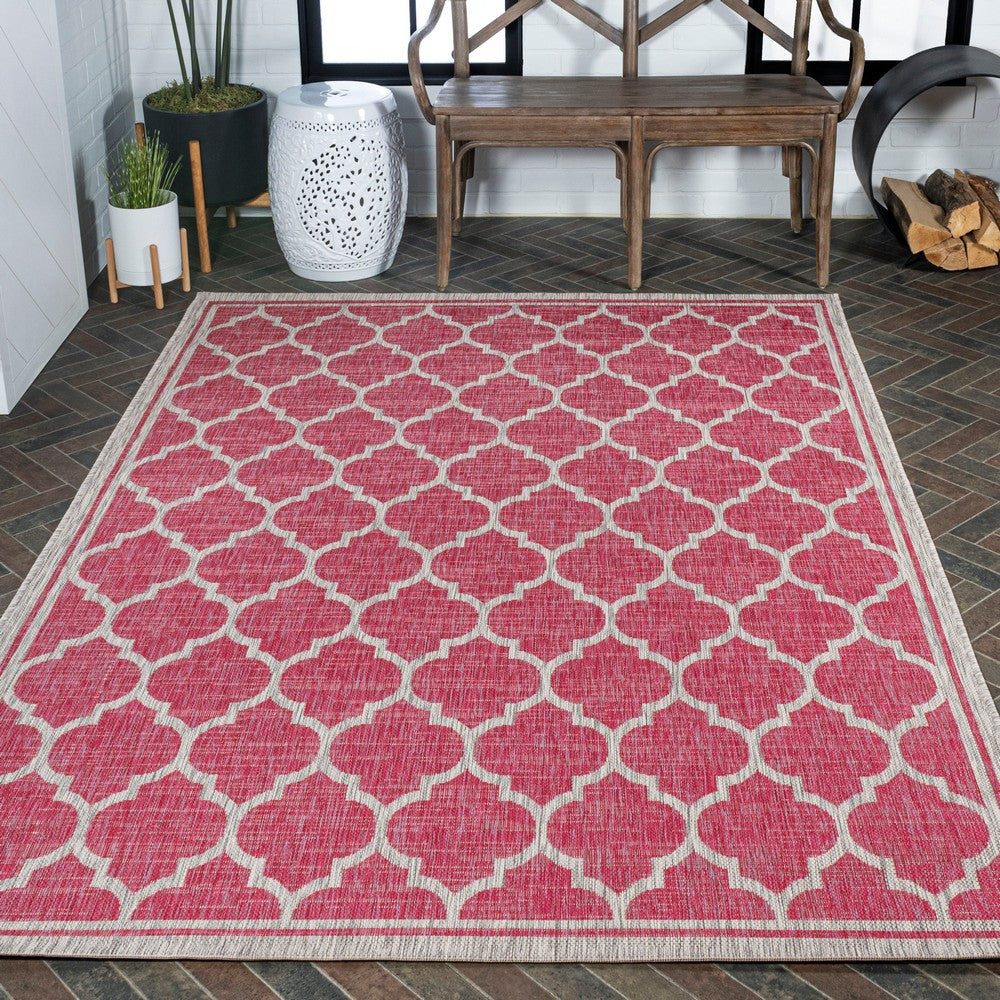 Matthews Moroccan Trellis Textured Weave Indoor/outdoor Area Rug