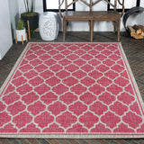 Matthews Moroccan Trellis Textured Weave Indoor/outdoor Area Rug