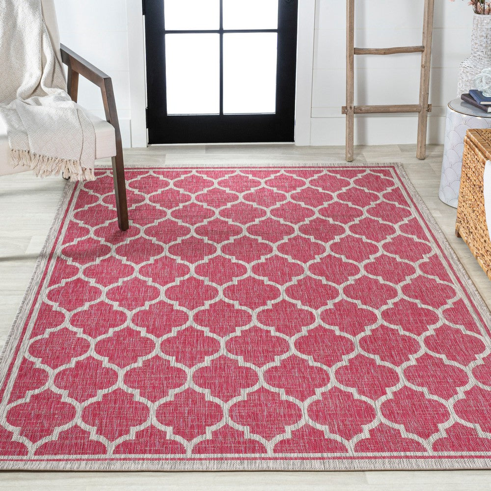 Matthews Moroccan Trellis Textured Weave Indoor/outdoor Area Rug