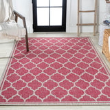 Matthews Moroccan Trellis Textured Weave Indoor/outdoor Area Rug