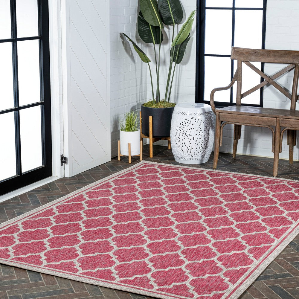 Matthews Moroccan Trellis Textured Weave Indoor/outdoor Area Rug