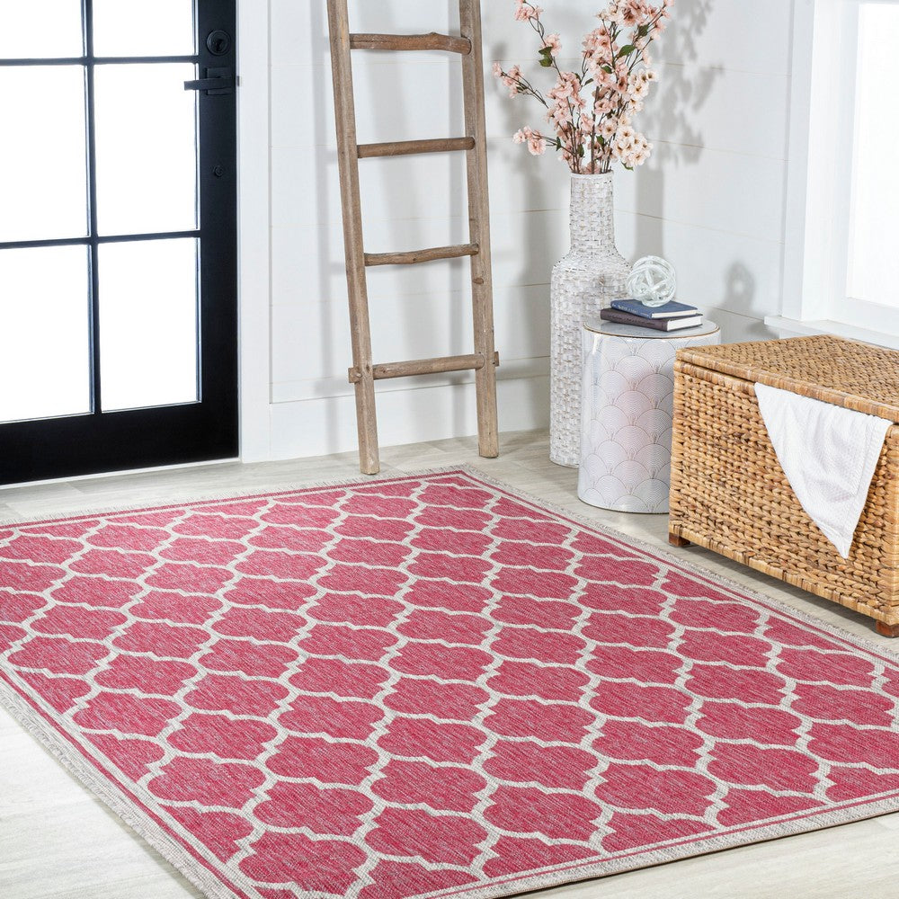 Matthews Moroccan Trellis Textured Weave Indoor/outdoor Area Rug