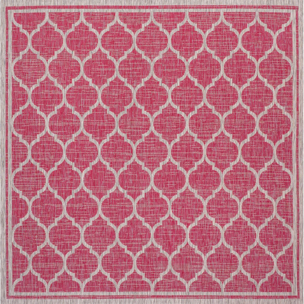 Matthews Moroccan Trellis Textured Weave Indoor/outdoor Square Rug