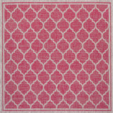 Matthews Moroccan Trellis Textured Weave Indoor/outdoor Square Rug