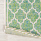 Matthews Moroccan Trellis Textured Weave Indoor/outdoor Round Rug