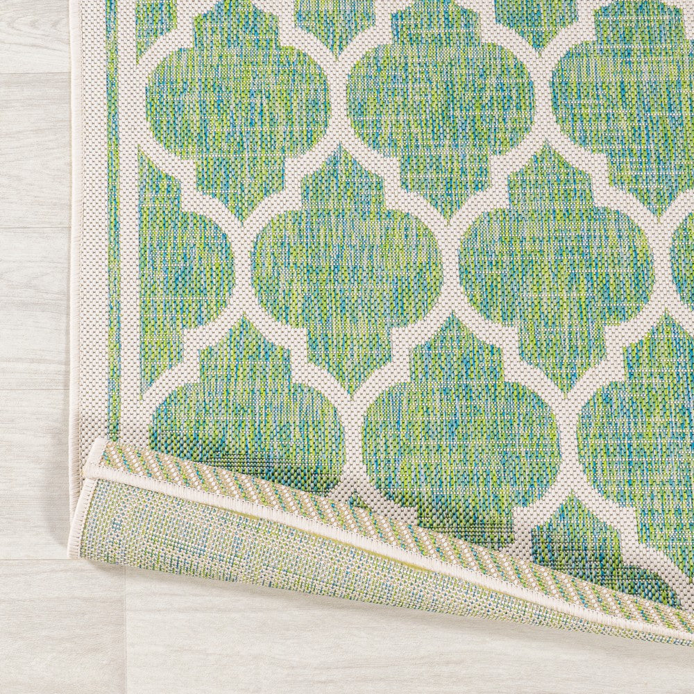 Matthews Moroccan Trellis Textured Weave Indoor/outdoor Square Rug