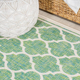 Matthews Moroccan Trellis Textured Weave Indoor/outdoor Square Rug