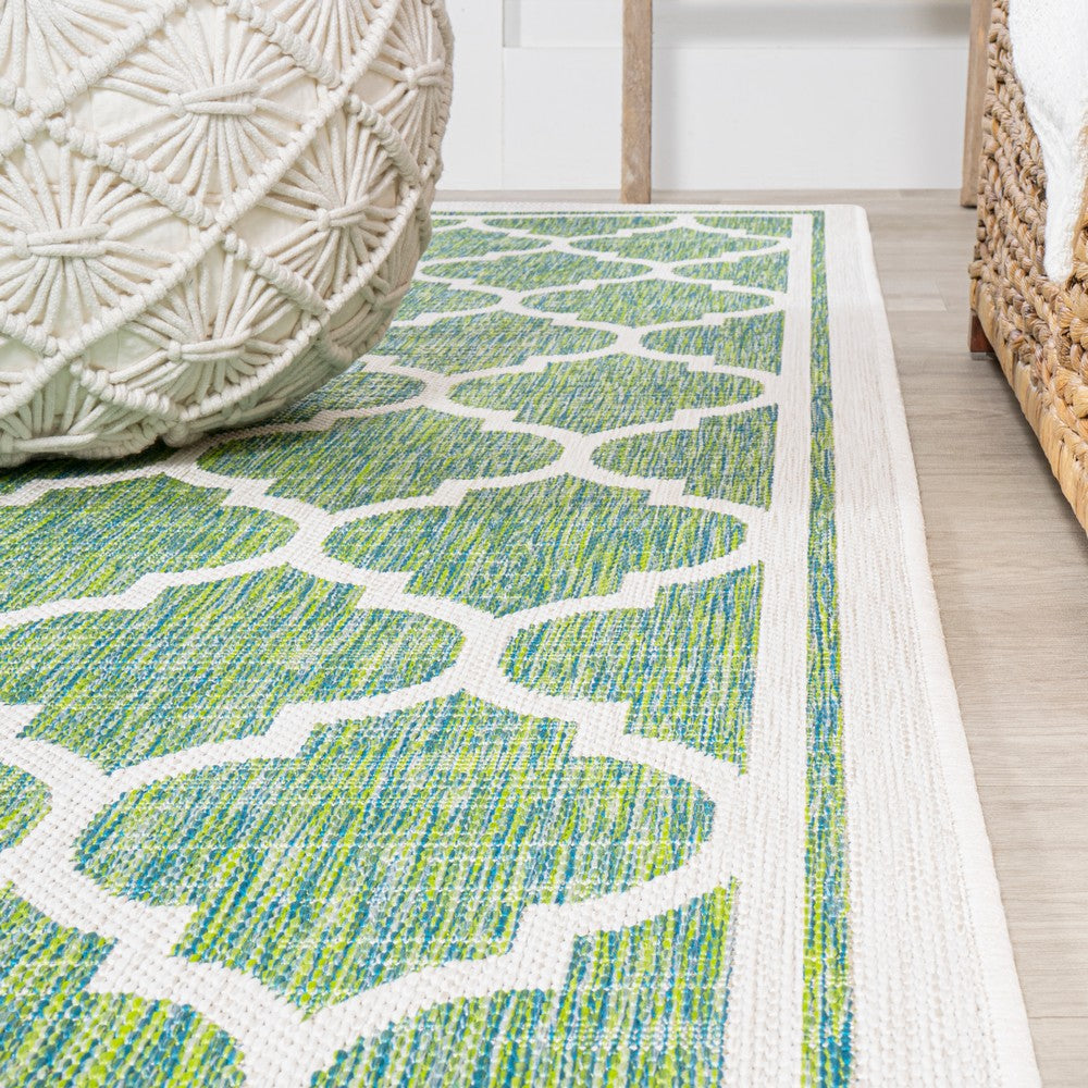 Matthews Moroccan Trellis Textured Weave Indoor/outdoor Square Rug