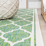 Matthews Moroccan Trellis Textured Weave Indoor/outdoor Square Rug
