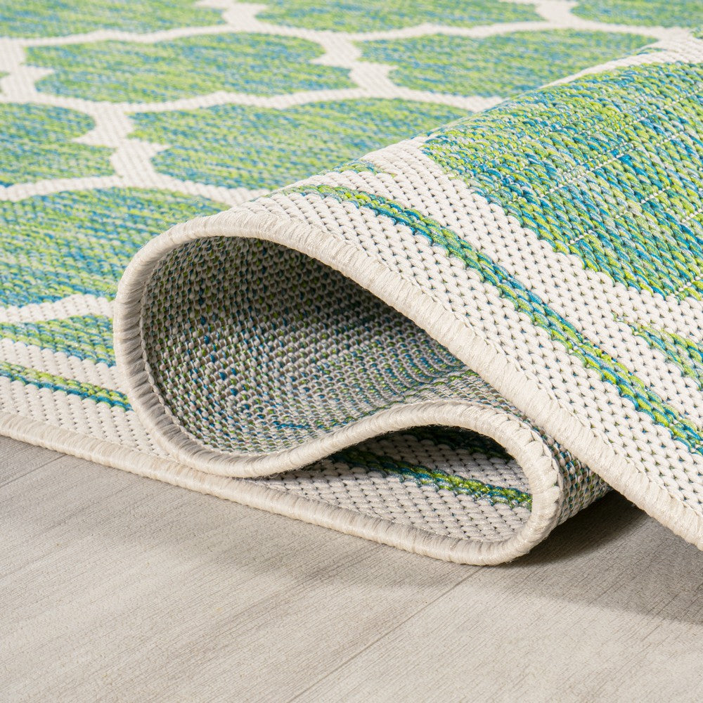 Matthews Moroccan Trellis Textured Weave Indoor/outdoor Square Rug
