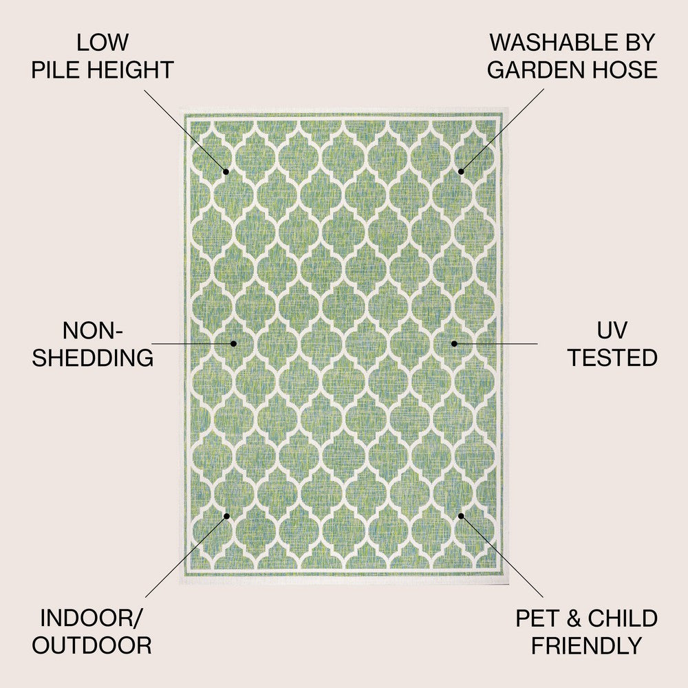 Matthews Moroccan Trellis Textured Weave Indoor/outdoor Area Rug