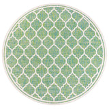 Matthews Moroccan Trellis Textured Weave Indoor/outdoor Round Rug
