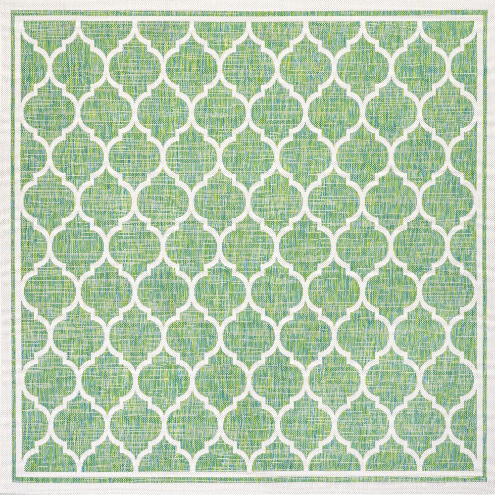 Matthews Moroccan Trellis Textured Weave Indoor/outdoor Square Rug