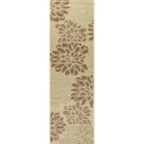 Garcia Modern Floral Textured Weave Indoor/outdoor Runner Rug