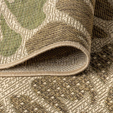 Garcia Modern Floral Textured Weave Indoor/outdoor Octagon Rug