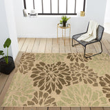 Garcia Modern Floral Textured Weave Indoor/outdoor Area Rug