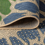 Garcia Modern Floral Textured Weave Indoor/outdoor Octagon Rug