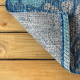 Garcia Modern Floral Textured Weave Indoor/outdoor Octagon Rug