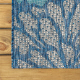 Garcia Modern Floral Textured Weave Indoor/outdoor Octagon Rug