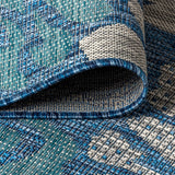 Garcia Modern Floral Textured Weave Indoor/outdoor Octagon Rug