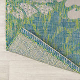 Garcia Modern Floral Textured Weave Indoor/outdoor Octagon Rug
