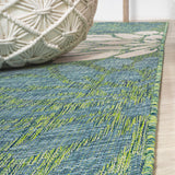 Garcia Modern Floral Textured Weave Indoor/outdoor Octagon Rug