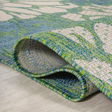 Garcia Modern Floral Textured Weave Indoor/outdoor Octagon Rug