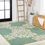 Garcia Modern Floral Textured Weave Indoor/outdoor Area Rug
