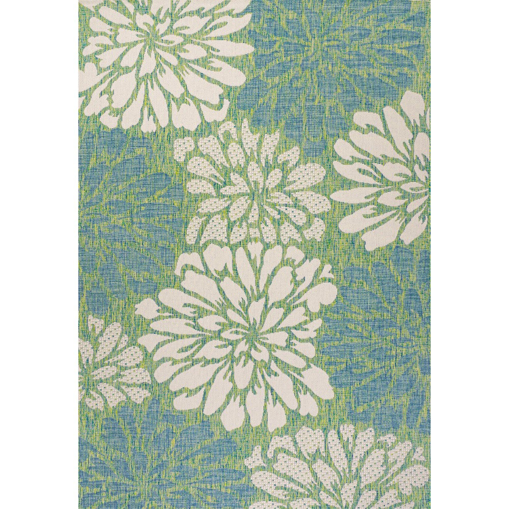 Garcia Modern Floral Textured Weave Indoor/outdoor Area Rug